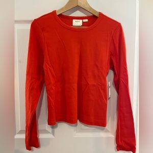 Anthropologie - Maeve Long-Sleeve Ribbed Baby Tee